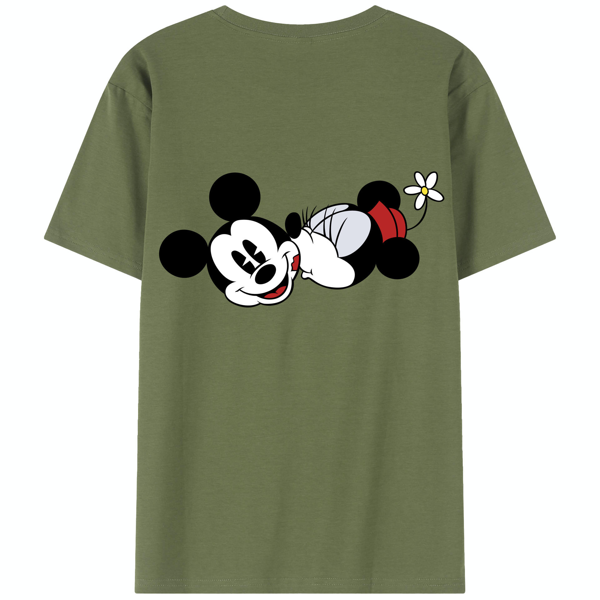 （画像用） ミッキーマウス Mickey Mouse 綿100％半袖Tシャツ（背面プリント）